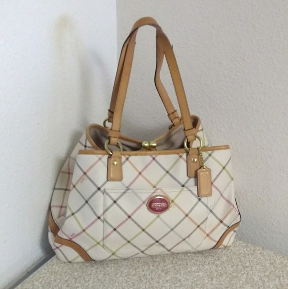 coach checkered bag